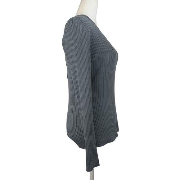 𝅺NEW WITH TAGS LOVE TREE‎ V-NECK RIBBED TIE BACK WOMEN'S TOP - Picture 7 of 11